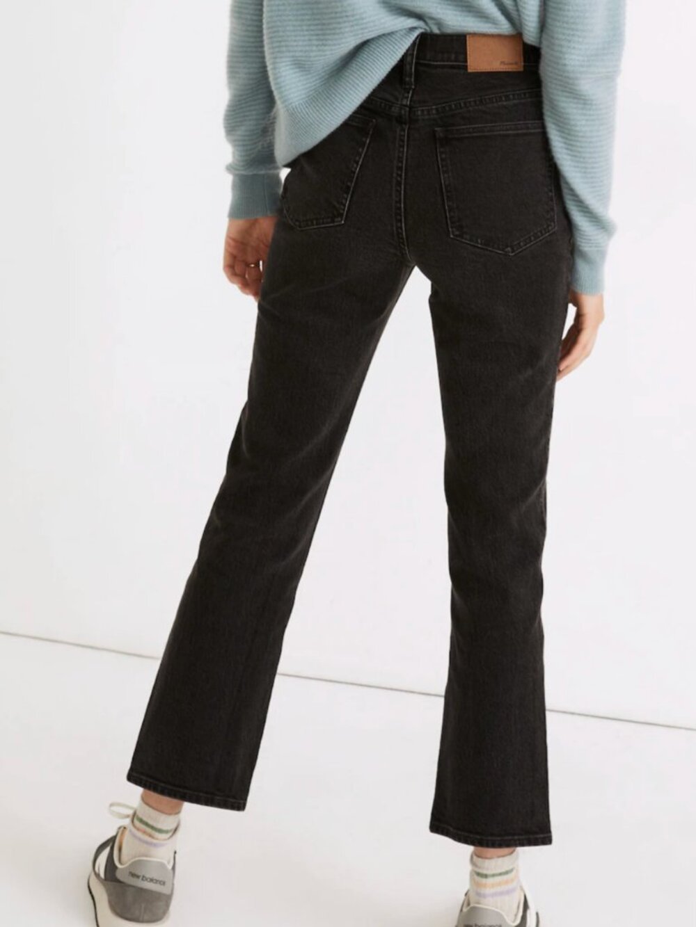 Madewell Slim Demi boot black lunar wash ankle jeans 25P petite